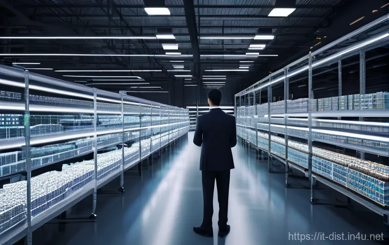 유통관리사와 B2B 유통 업무 차이 - **Prompt:** A futuristic, highly automated logistics hub at twilight. In the foreground, a diverse m...