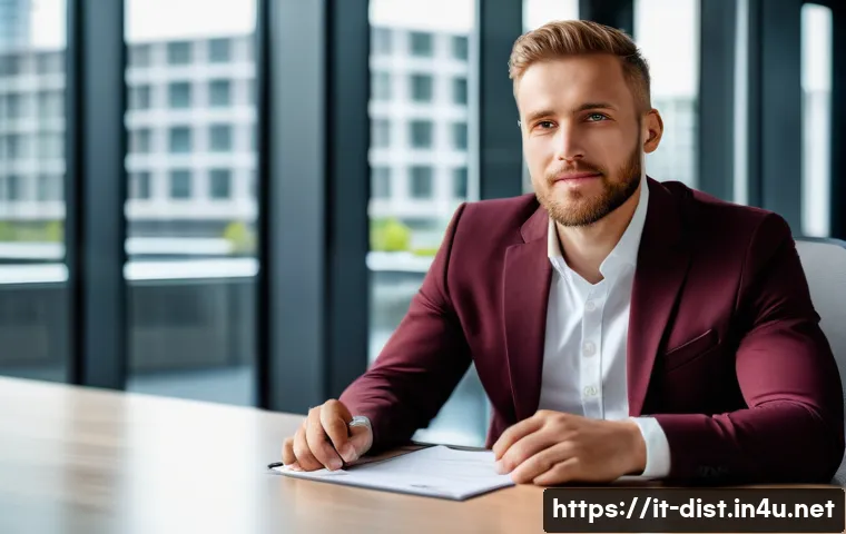 유통관리사 연봉 협상 사례 - A highly competent male or female logistics professional, in their late 30s or early 40s, dressed in...