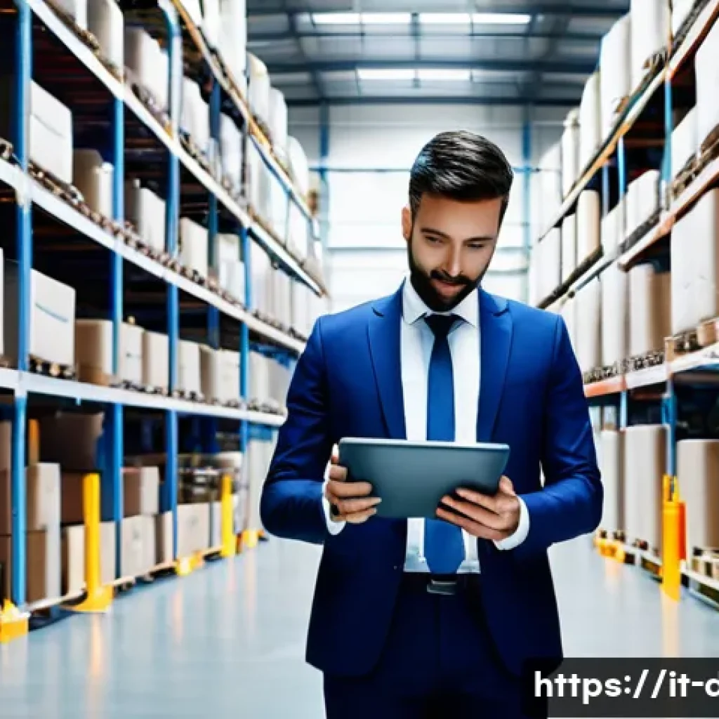 유통관리사와 물류 자동화 - A bustling, futuristic logistics hub in Italy, featuring advanced autonomous mobile robots (AMRs) ef...