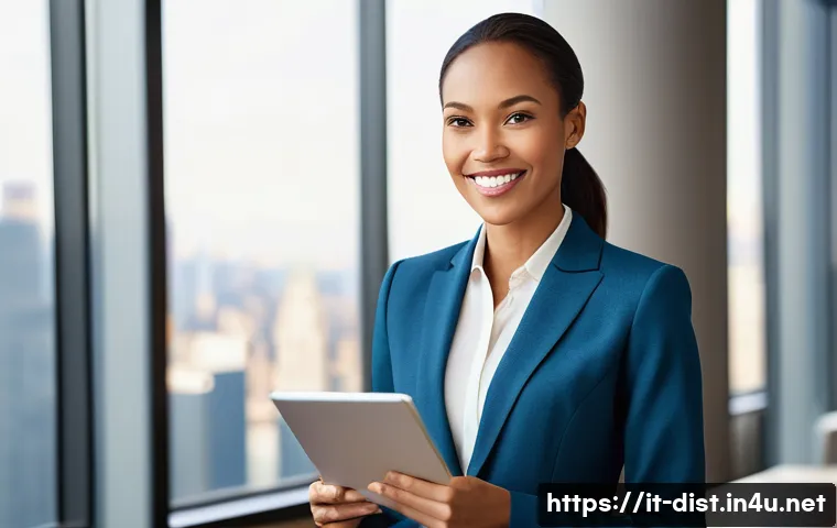 유통관리사 자격증의 필요성 - **Prompt:** A confident, elegant male or female professional, in their mid-30s, stands in a sunlit, ...