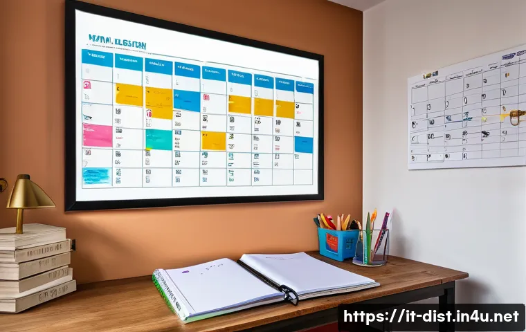 유통관리사 필기시험 완벽 대비법 - A detailed study planner setup for an Italian student preparing for a logistics and distribution man...