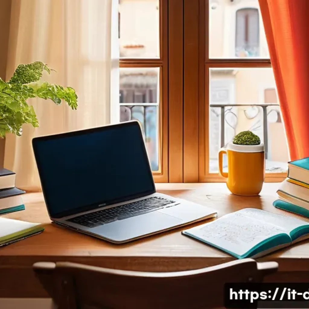 유통관리사 시험 기출문제 풀이 - A detailed scene of a student&rsquo;s study desk in a cozy Italian home, with textbooks open on distributi...