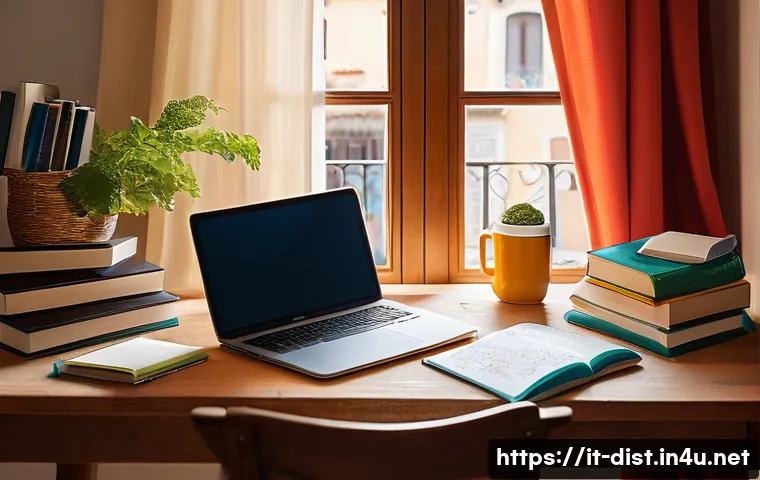 유통관리사 시험 기출문제 풀이 - A detailed scene of a student&rsquo;s study desk in a cozy Italian home, with textbooks open on distributi...